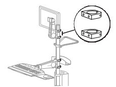 Ergotron Pole Mount Brackets, aluminum (60-131-003)