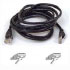 Belkin RJ45 CAT-5e Patch Cable, 50 cm(20 inch), Black, Snagless Molded (5 Pack) (A3L791B50CMBKS5)