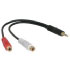 Cablestogo Value Series 3.5mm Stereo Plug/RCA Jack x2 Y-Cable (80135)
