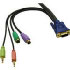 Cablestogo 5m KVM HD15 VGA Cable + Speaker and Mic (81732)