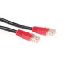 Advanced cable technology CAT5E UTP cross-over patchcable black with red connectorsCAT5E UTP cross-over patchcable black with red connectors (IB6120)