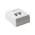 Intronics Surface mounted box unshielded 2 ports German StyleSurface mounted box unshielded 2 ports German Style (FA6006)