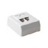 Intronics Surface mounted box shielded 2 ports German StyleSurface mounted box shielded 2 ports German Style (FA6007)