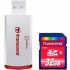 Transcend SDHC 2 Card with USB Card reader P2 combo (TS32GSDHC2-P2)