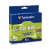 Verbatim CD-RW 80MIN 700MB 4X-12X High Speed Branded 5pk Slim Case (95157)