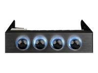 Revoltec Fan Controller 4-Channels Black 3.5 Revoltec Fan Controller 4-Channels Black 3.5