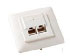 Equip Outlets Flush Mounted Cat.5e, 2-Port, pearl white, 5er Box (125722)