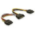 Delock Cable Power SATA 15pin > 2x SATA HDD ? straight (60105)