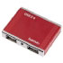 Hama USB 2.0 Hub Alu mini 1:4, Red (00078496)
