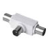 Hama Antenna Distributor Coaxial Male Plug - 2 Coaxial Female (00043159)