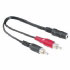 Hama Audio Adapter 2 RCA Male Plugs - 3.5 mm Female Jack Stereo (00043254)
