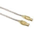 Hama USB Con. Cable USB Type A - USB Type B Male Plug, Transparent, 3 m (00046781)