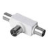 Hama Antenna Distributor Coaxial Female Jack - 2 Coaxial Male (00043158)