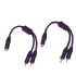 Hama Y-Adapter, 1 RCA (phono) Socket - 2 RCA Plugs, violet (00062290)