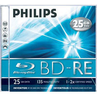 Philips BE2S2J01F 25 GB/135 min una capa a 2x BD-RE (BE2S2J01F/00) Philips BE2S2J01F 25 GB/135 min una capa a 2x BD-RE (BE2S2J01F/00)