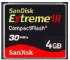 Sandisk Extreme III CompactFlash 4 GB (PIX32200079) Sandisk Extreme III CompactFlash 4 GB (PIX32200079)