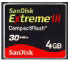 Sandisk Extreme III CompactFlash 4 GB (PIXPN765160)