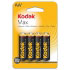 Kodak Xtralife Alkaline Battery AA, 4 Pack (3934312)