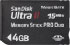 Sandisk Ultra II Memory Stick PRO Duo 4GB (SDMSPDH-004G-)