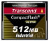 Transcend MC Compact Flash Card  512MB Industrial Ultra (TS512MCF100I)