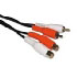 Intronics Stereo Audio cable 2x Cinch Male- 2x Cinch Female 1.2m (AK2009)