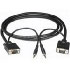Cablestogo 15m Monitor Cable + 3.5mm Audio (81033)