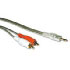 Intronics Stereo Audio Cable 2x Cinch M - 1x 3,5 mm M 10.0m (AK2236)