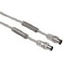 Hama Antenna Cable w/ Ferrite Cores 90 dB, 3 m, Transparent Silver  (00043597)