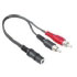 Hama 2 RCA Plugs - 3.5 mm Jack Socket, Stereo (00048920)