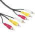 Hama Video Cable 3 RCA (phono) Plugs - 3 RCA (phono) Plugs, 5 m (00043145)
