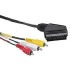Hama Video Connecting Cable RCA Male Plug Video-Scart/2 RCA Male Plugs Audio, 2 m (00042387)