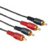 Hama Audio Connecting Cable 2 RCA Male Plugs - 2 RCA Male Plugs, 1 m (00043215)