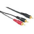 Hama Subwoofer Cable, RCA Plug - 2 RCA Plugs, 2 m (00044113)