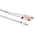 Hama Connecting Cable, 2x RCA plug - 3.5 mm jack plug, stereo, 2.5 m (00053207)