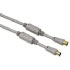 Hama Antenna Cable, Coax Plug - Coax Socket, 3 m, 100 dB, silver (00078721)