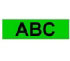 Brother Gloss Laminated Labelling Tape - 9mm, Black/Green (TZ-721)