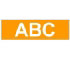 Brother Gloss Laminated Labelling Tape - 12mm, White/Orange (TZ-635)