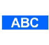 Brother Gloss Laminated Labelling Tape - 24mm, White/Blue (TZ-555)