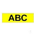 Brother Gloss Laminated Labelling Tape - 18mm, Black/Yellow (TX-641)